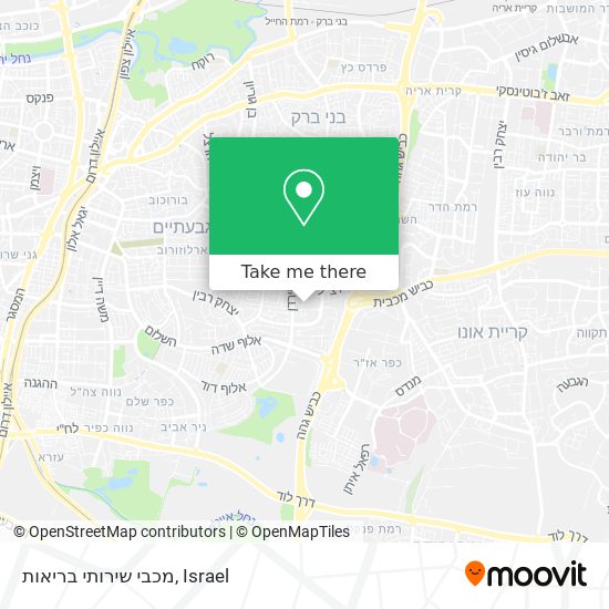 מכבי שירותי בריאות map