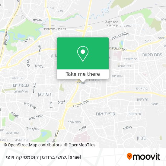 שושי ברודמן קוסמטיקה ויופי map