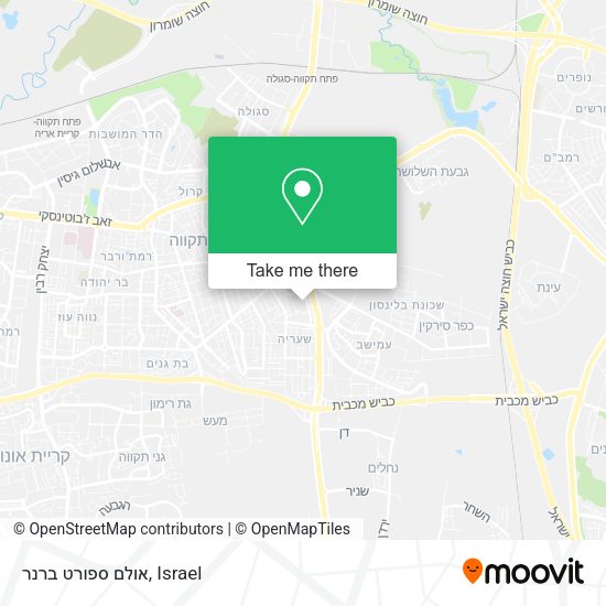 Карта אולם ספורט ברנר