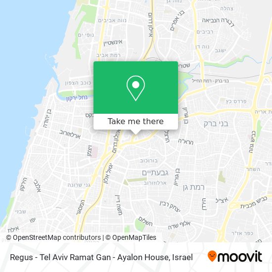 Карта Regus - Tel Aviv Ramat Gan - Ayalon House