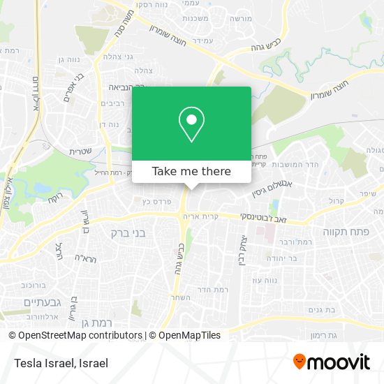 Tesla Israel map