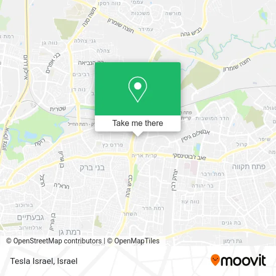 Карта Tesla Israel
