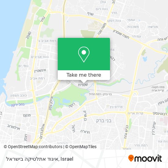איגוד אתלטיקה בישראל map