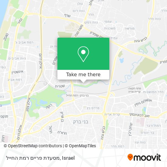 מסעדת פריים רמת החייל map