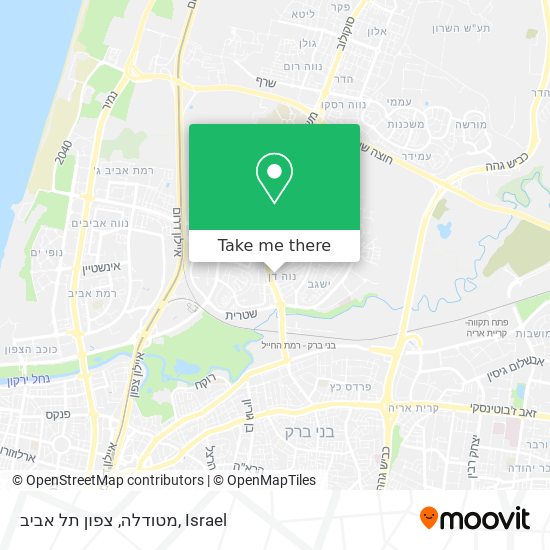 Карта מטודלה, צפון תל אביב