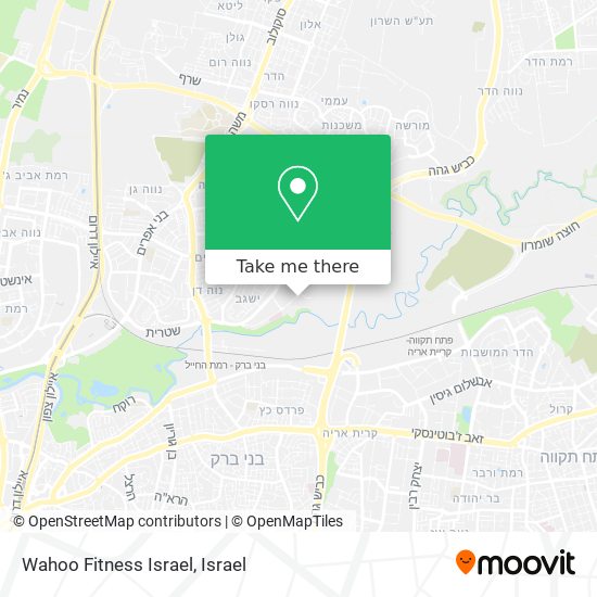 Карта Wahoo Fitness Israel