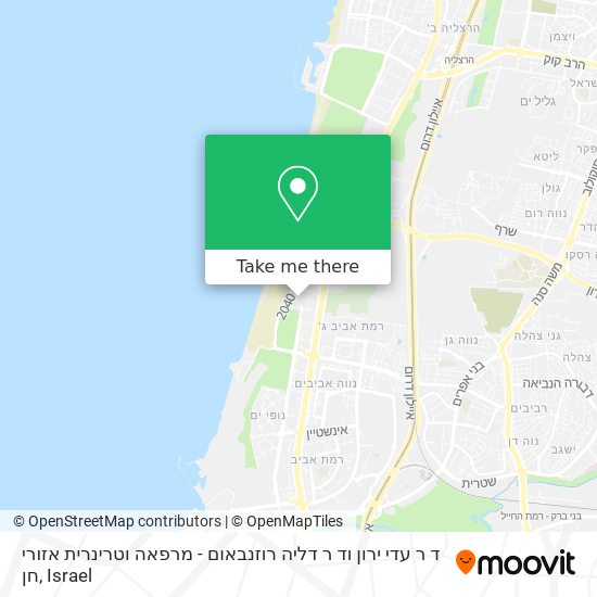 ד ר עדי ירון וד ר דליה רוזנבאום - מרפאה וטרינרית אזורי חן map