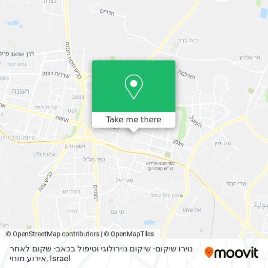 נוירו שיקום- שיקום נוירולוגי וטיפול בכאב- שקום לאחר אירוע מוחי map