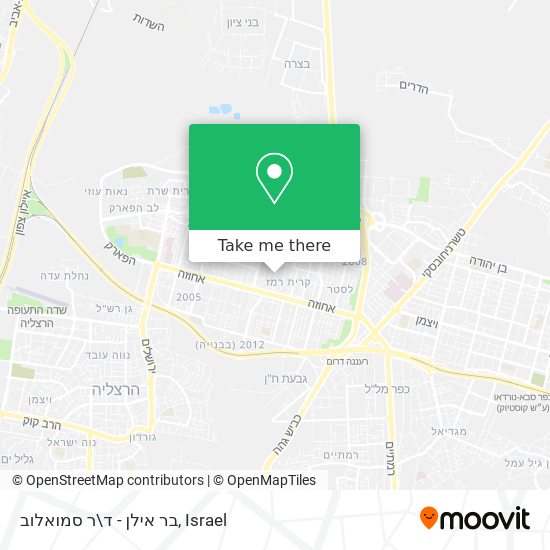 בר אילן - ד\ר סמואלוב map