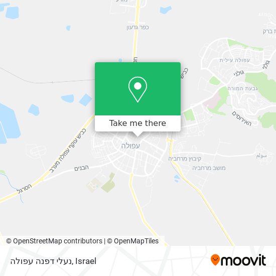 נעלי דפנה עפולה map