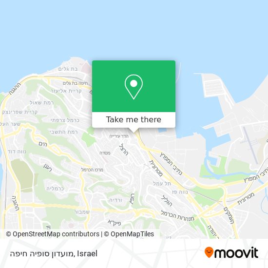 Карта מועדון סופיה חיפה