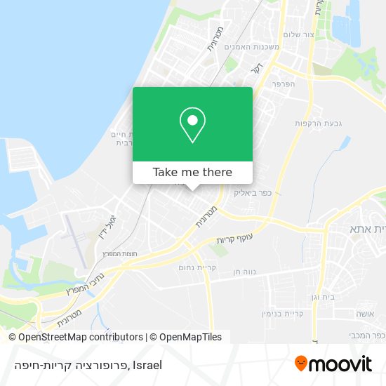 Карта פרופורציה קריות-חיפה