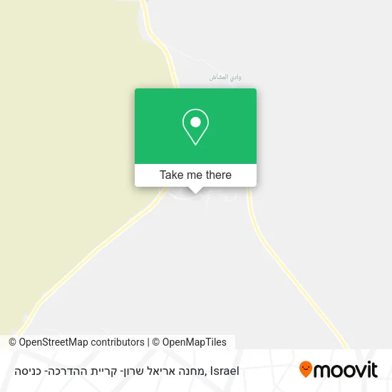 Карта מחנה אריאל שרון- קריית ההדרכה- כניסה