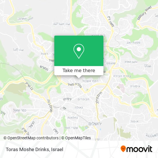Карта Toras Moshe Drinks