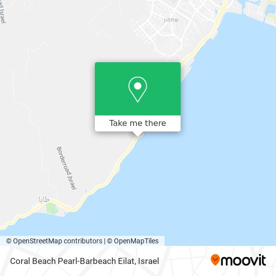 Coral Beach Pearl-Barbeach Eilat map