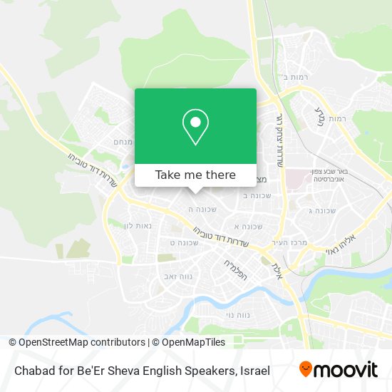 Chabad for Be'Er Sheva English Speakers map
