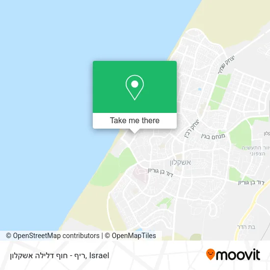 Карта ריף - חוף דלילה אשקלון