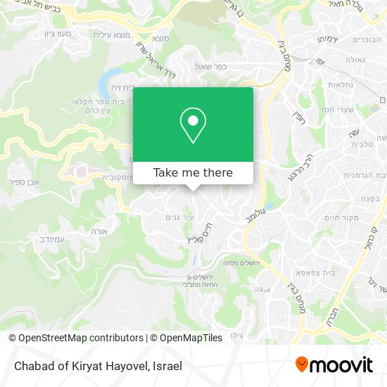 Chabad of Kiryat Hayovel map