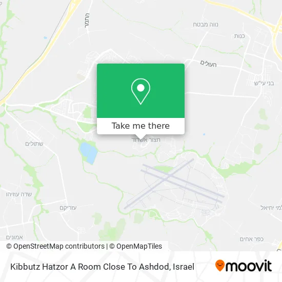 Карта Kibbutz Hatzor A Room Close To Ashdod