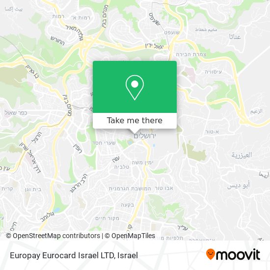 Europay Eurocard Israel LTD map