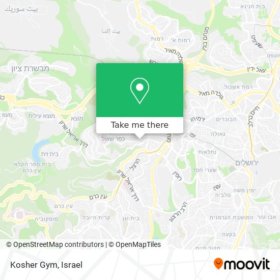 Kosher Gym map