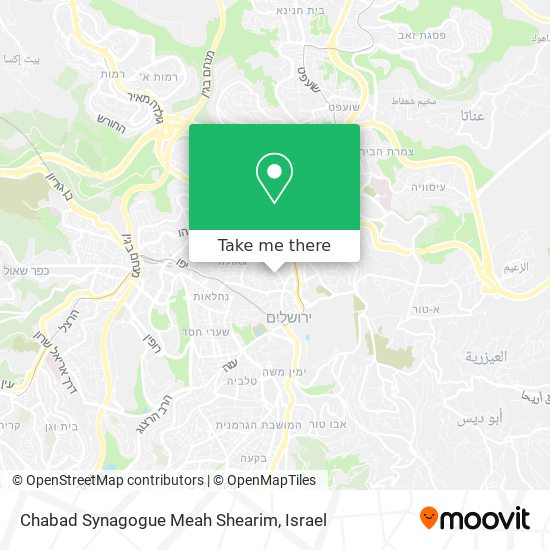 Chabad Synagogue Meah Shearim map