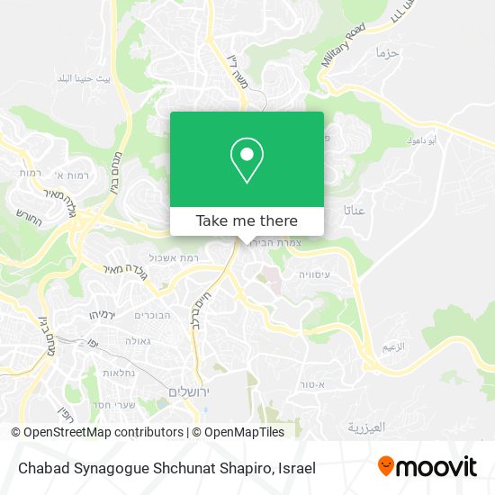 Chabad Synagogue Shchunat Shapiro map