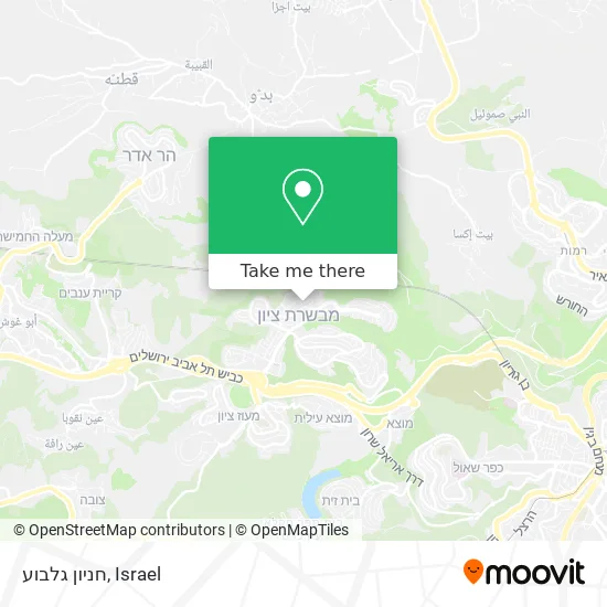 Карта חניון גלבוע