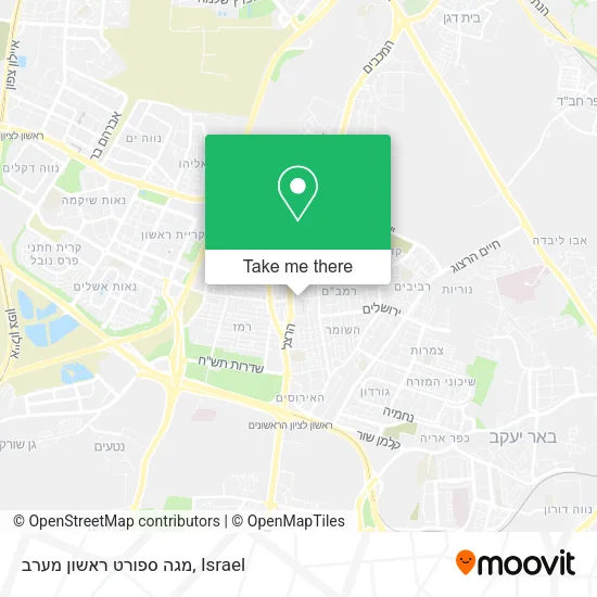 Карта מגה ספורט ראשון מערב