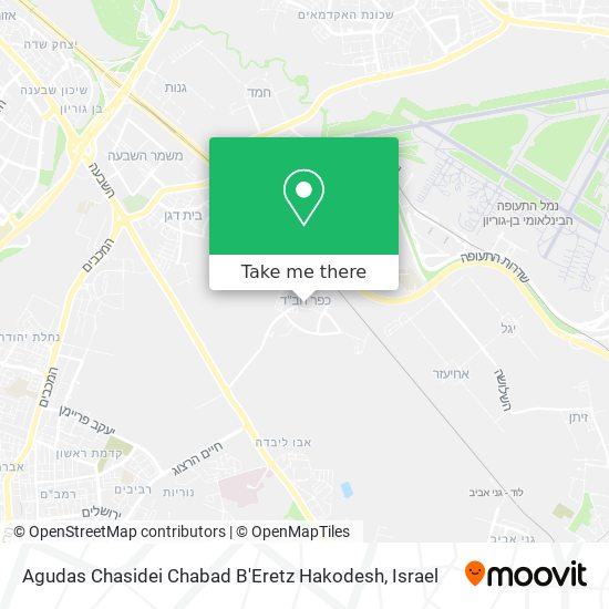 Карта Agudas Chasidei Chabad B'Eretz Hakodesh