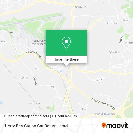 Карта Hertz-Ben Gurion-Car Return