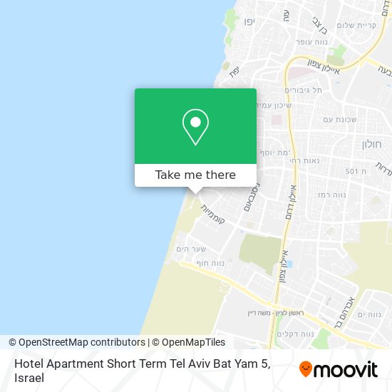 Карта Hotel Apartment Short Term Tel Aviv Bat Yam 5