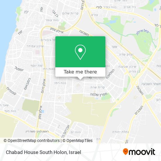 Карта Chabad House South Holon