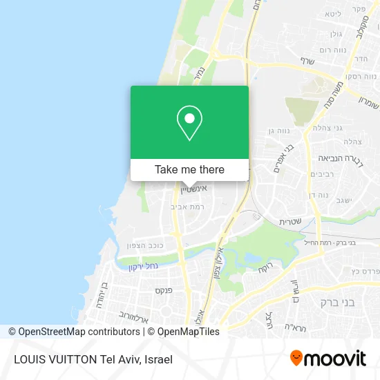 Карта LOUIS VUITTON Tel Aviv