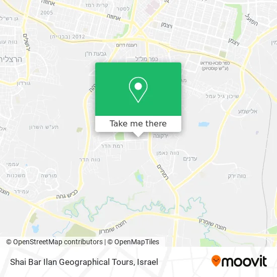 Карта Shai Bar Ilan Geographical Tours