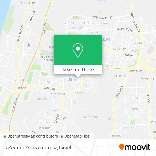 אנדרטת הנופלים הרצליה map