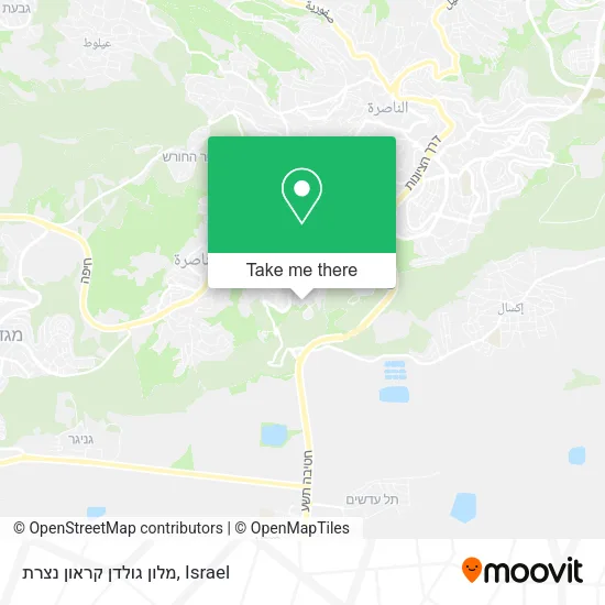 Карта מלון גולדן קראון נצרת