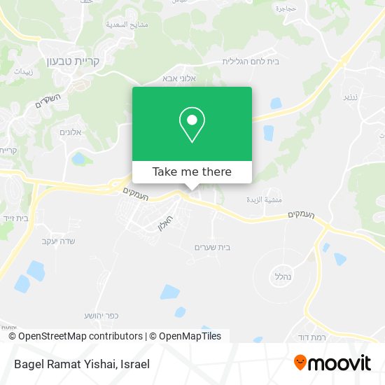 Bagel Ramat Yishai map