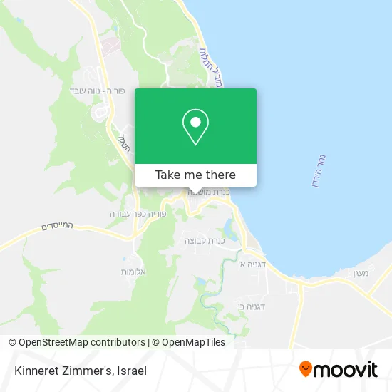 Карта Kinneret Zimmer's