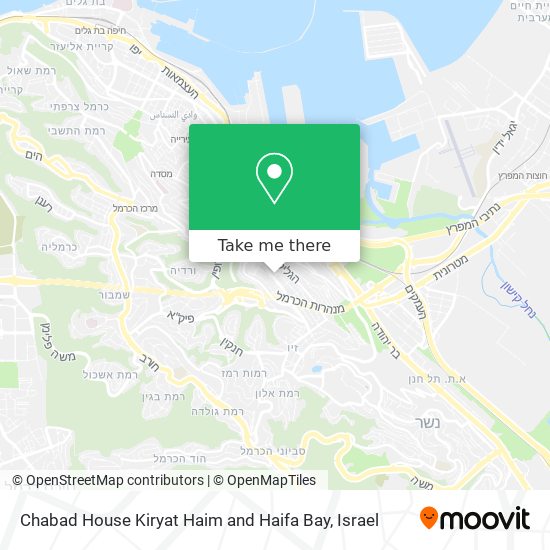 Chabad House Kiryat Haim and Haifa Bay map