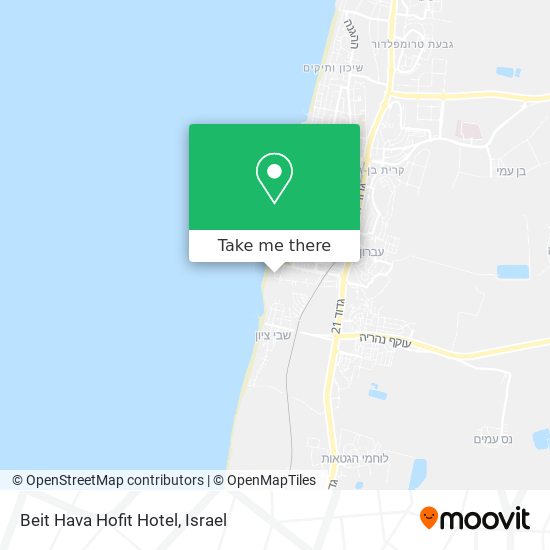 Карта Beit Hava Hofit Hotel