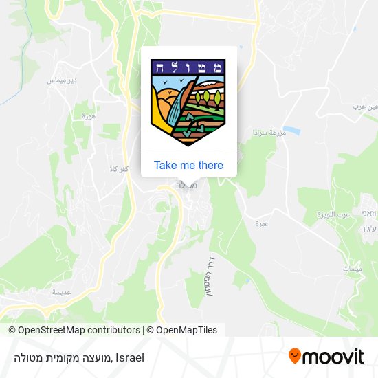 מועצה מקומית מטולה map