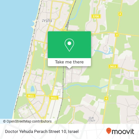 Doctor Yehuda Perach Street 10 map