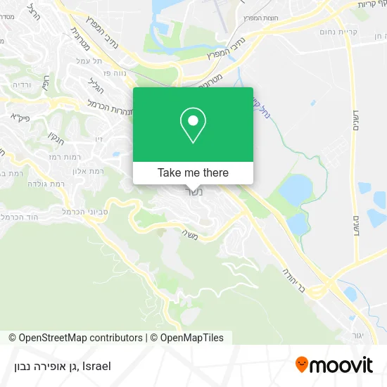 Карта גן אופירה נבון