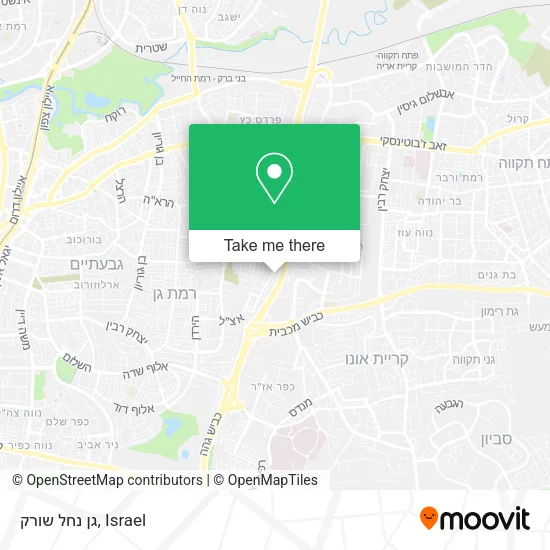 Карта גן נחל שורק