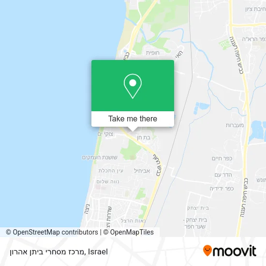 Карта מרכז מסחרי ביתן אהרון