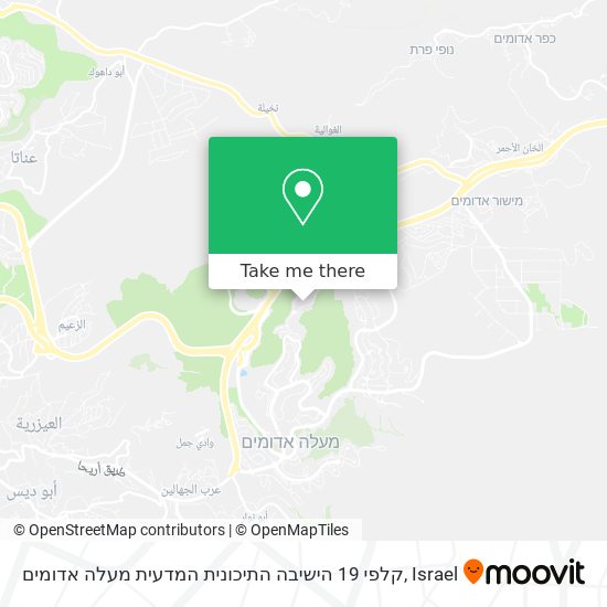 קלפי 19 הישיבה התיכונית המדעית מעלה אדומים map