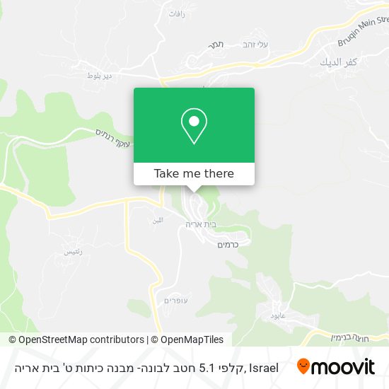 קלפי 5.1 חטב לבונה- מבנה כיתות ט' בית אריה map