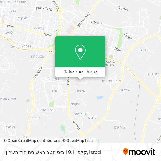 Карта קלפי 19.1 ביס חטב ראשונים הוד השרון