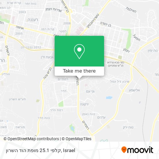 קלפי 25.1 מופת הוד השרון map